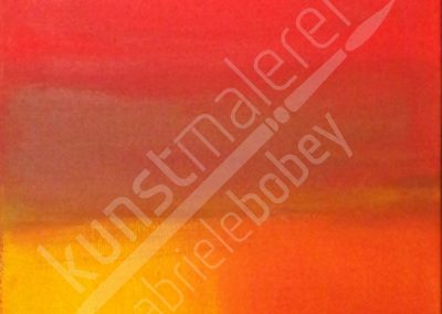 Weiche Strukturen mit Acrylfarben in Orange und Gelb