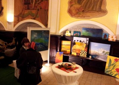 Weihnachtsausstellung mit Kunstarbeiten und Leinwandbildern im Rathaus Hann.Münden vom Kunstnetz e.V.